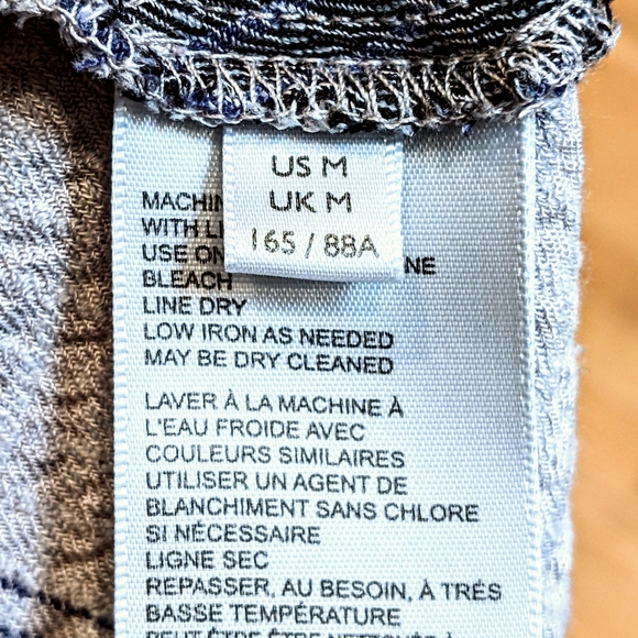 Urban Outfitters M navy plaid Juliette tunic mini top balloon sleeves sexy cute - Picture 7 of 8